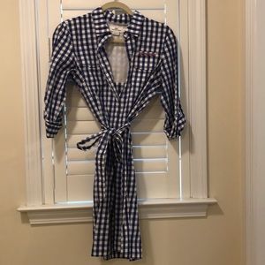 Blue Gingham Vineyard Vines Dress with Belt